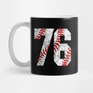 Vintage #76 Baseball Laces Baseball Mom Jersey Love Baseball Mug